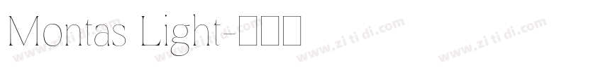 Montas Light字体转换
